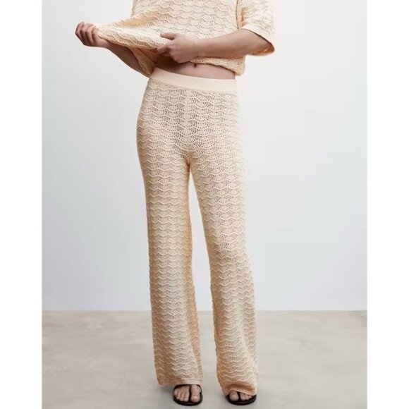 NWOT Mango Knitted Palazzo Pants - Picture 1 of 5